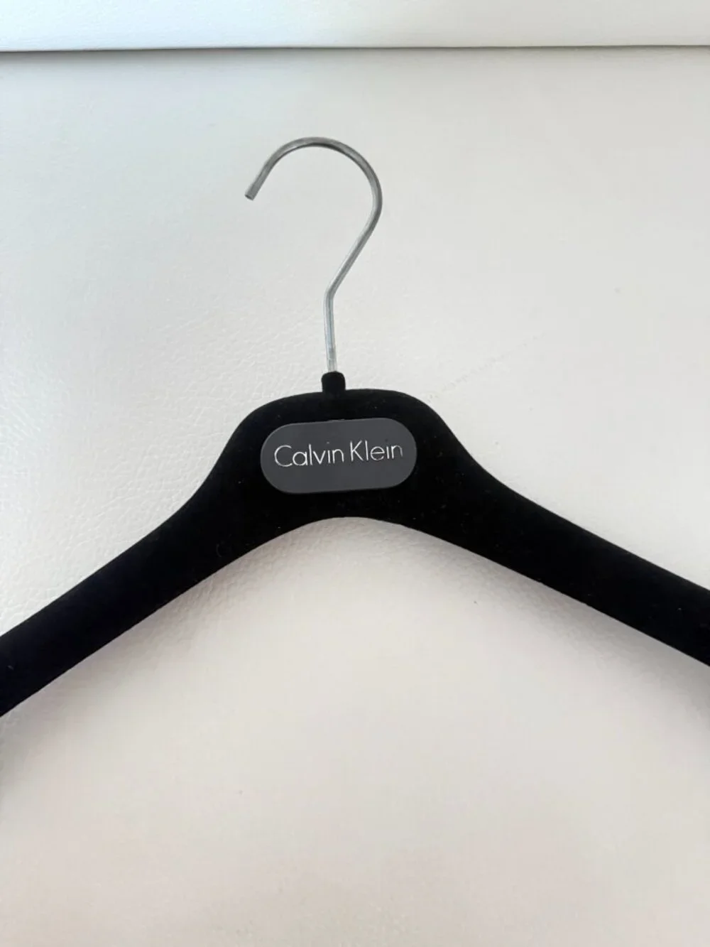 Calvin Klein velvet felt hangers black for jackets, pants, suits